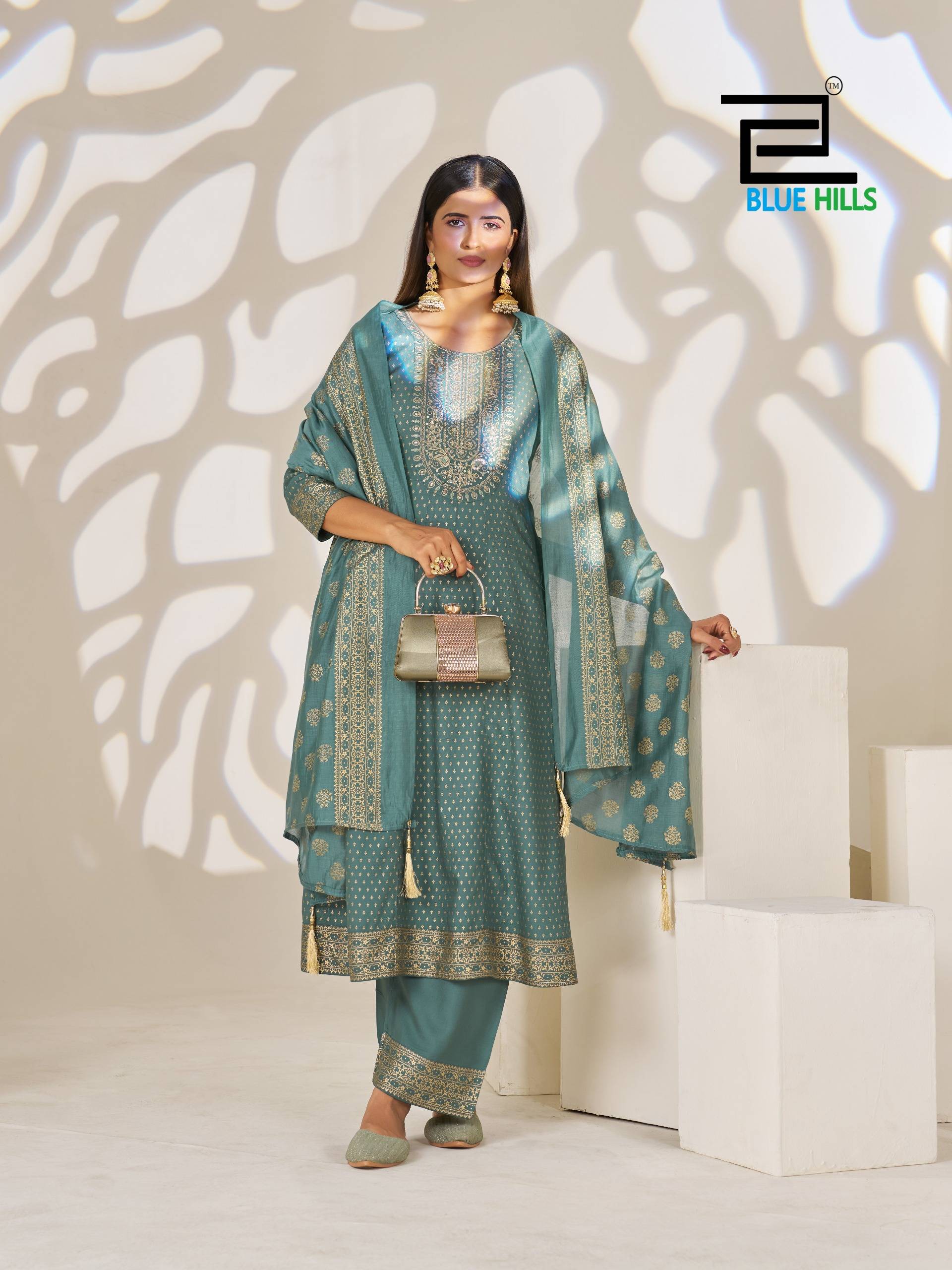 LIGHT OF FESTIVAL By BLUE HILLS 5423 To 5428 Series Stylish Beautiful Colourful Rayon Dresses At Wholesale Price